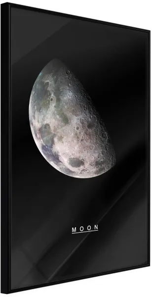 ARTGEIST Plakat med ramme - The Solar System: Moon Guld med passepartout 20x30